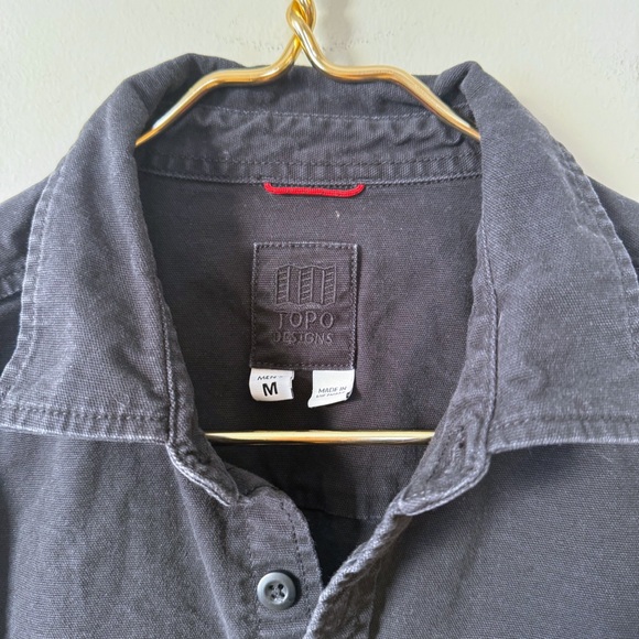 Topo Designs Desert Shirt Black Organic Cotton Button Down Men’s M - Picture 5 of 8